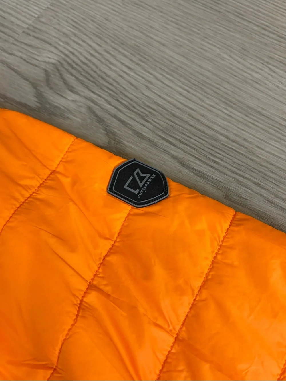 NEW Cutter & Buck Men's Orange Quilted Puffer Jacket